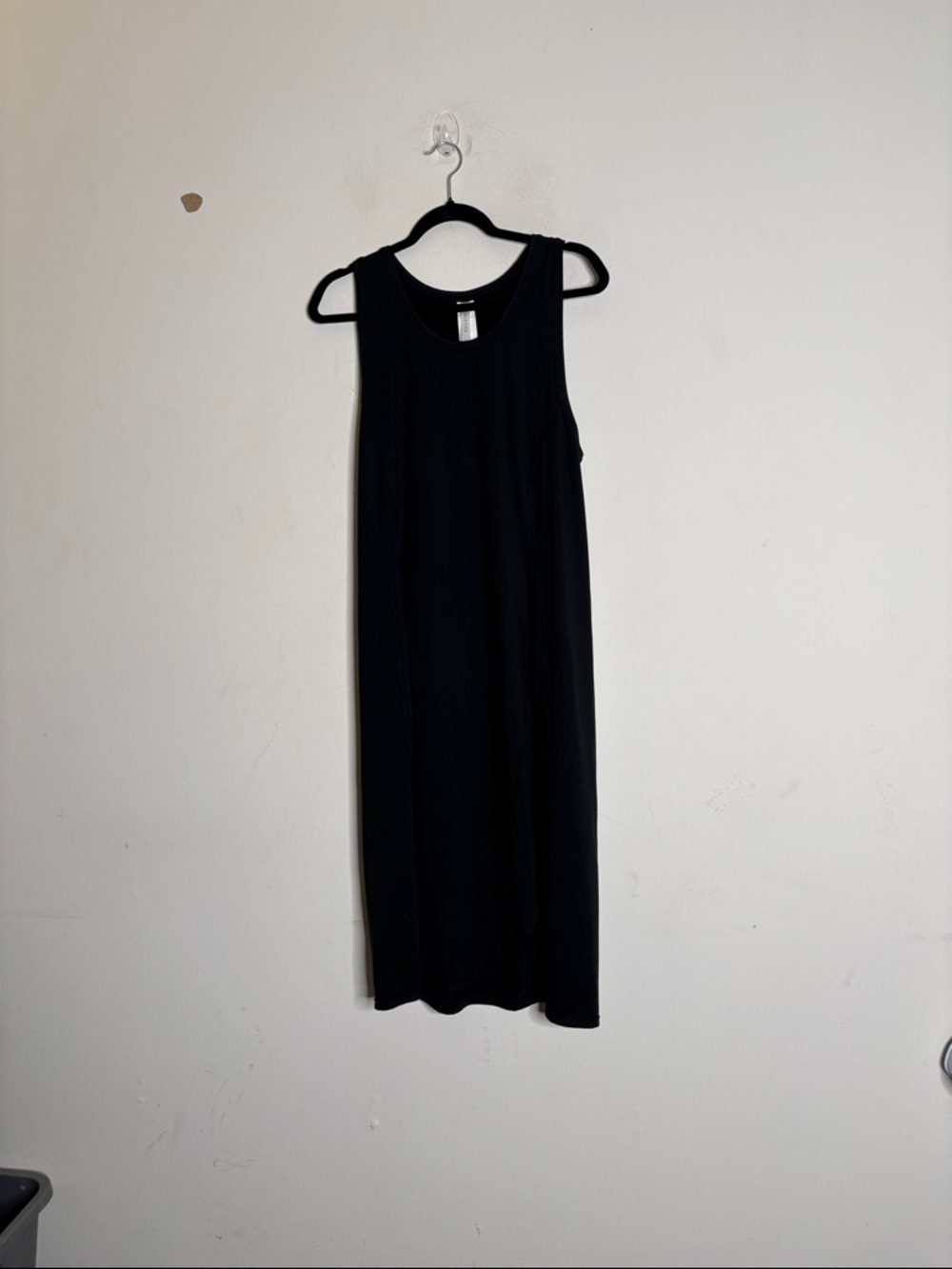 Fabletics Black Sleeveless Midi Tank Dress